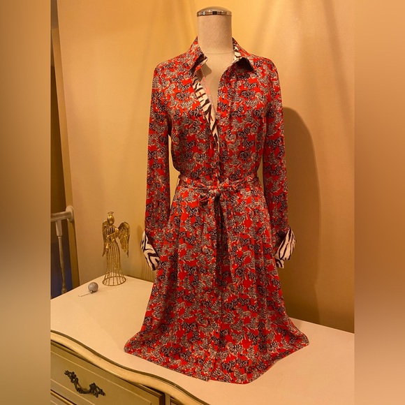 JB by Julie Brown Dresses & Skirts - JB by Julie Brown Red and Black Fun zebra 🦓 Long Sleeve Dress with 2 pockets